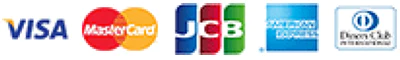 「VISA」「MasterCard」「JCB」「AmericanExpress」「DinersClub」